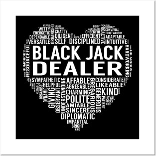 Black Jack Dealer Heart Posters and Art